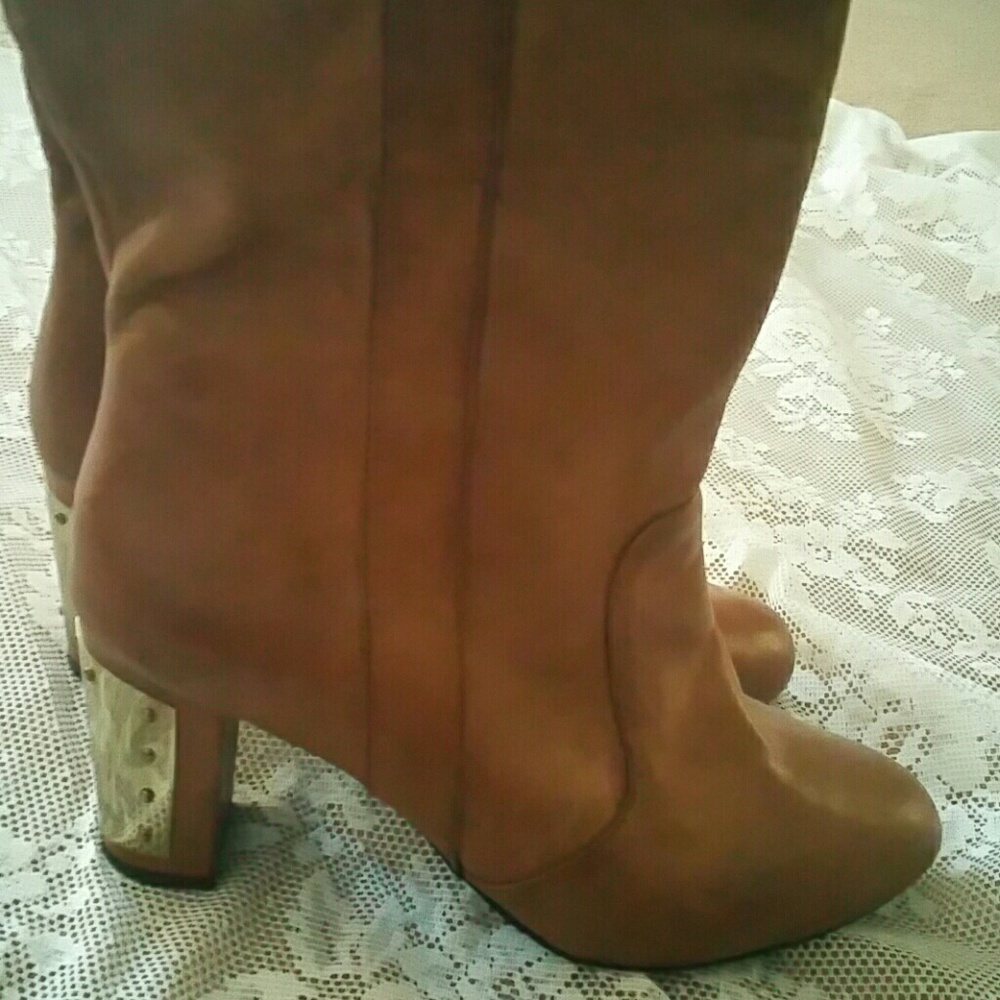 Rebecca Minkoff 9.5 Leather boots Cognac BROWN BEAUTIFUL - Picture 10 of 16